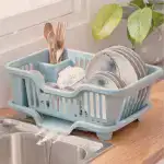 Compact Kitchen Dish Drying Rack with Drip Tray