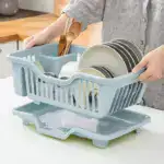 Compact Kitchen Dish Drying Rack with Drip Tray