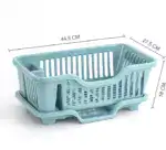 Compact Kitchen Dish Drying Rack with Drip Tray