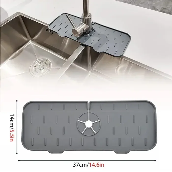 Faucet mat close-up